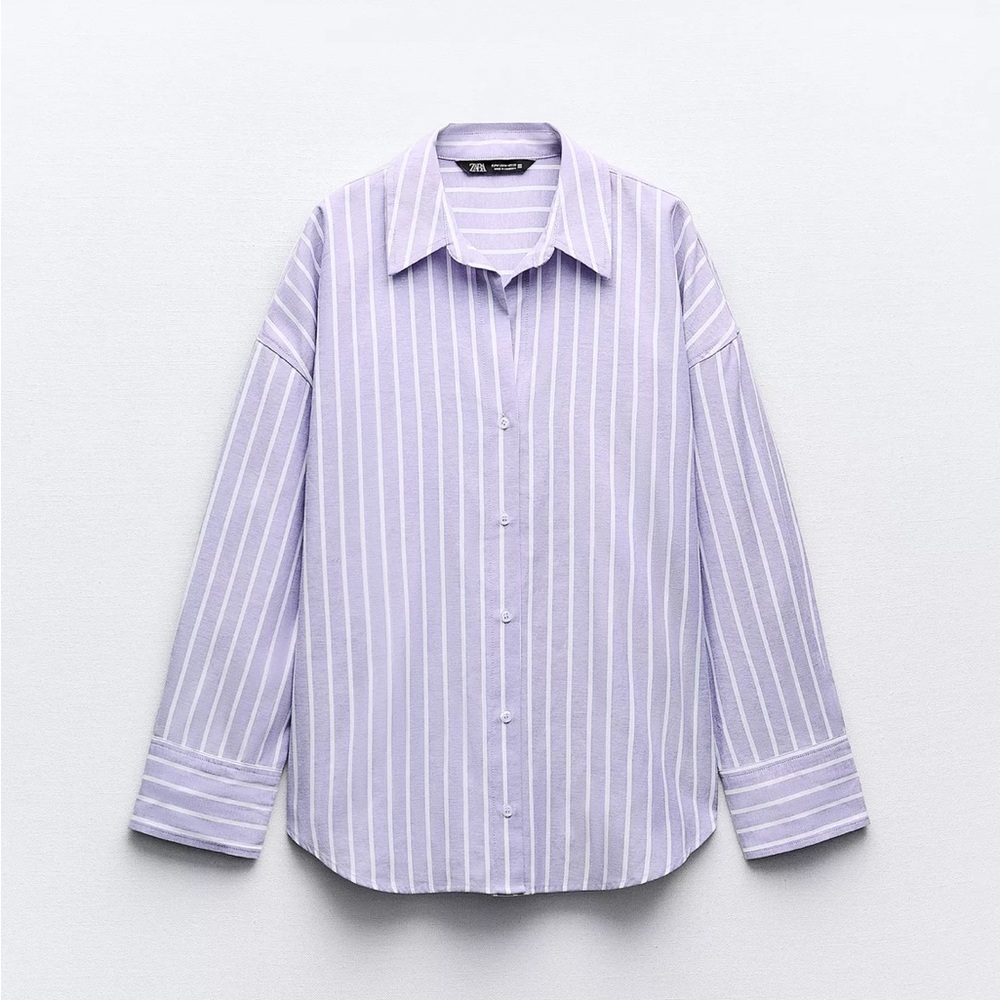 EUC Zara XS 100 cotton poplin shirt
